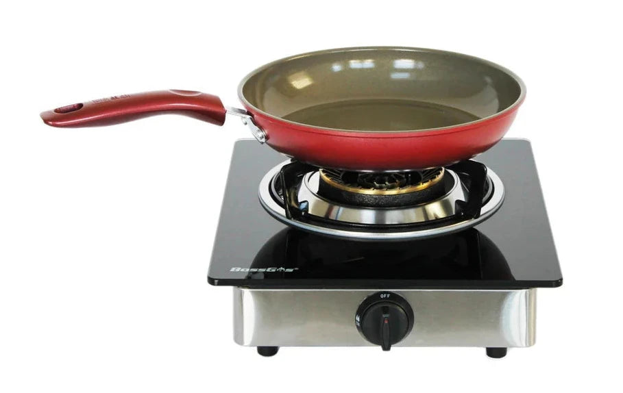 1 Burner Glass Indoor Stove Auto ignition - NZ Gas safety compliant. Boss Gas / Generation