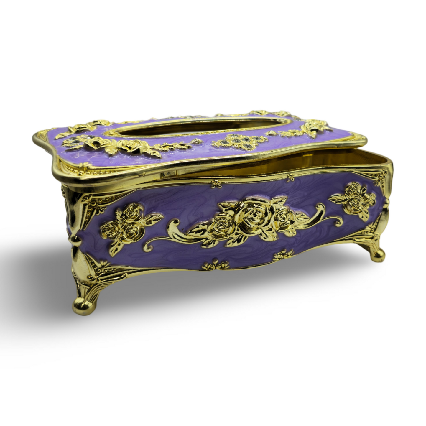 Decorative tissue storage box european style - Purple & Gold My Store