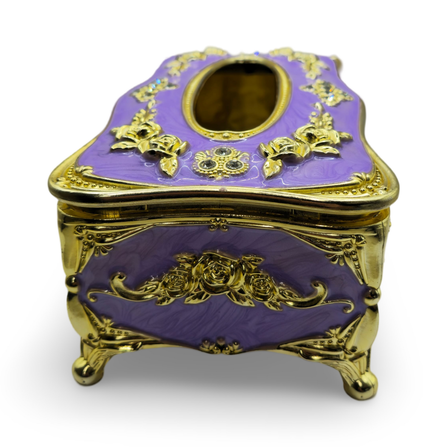 Decorative tissue storage box european style - Purple & Gold My Store