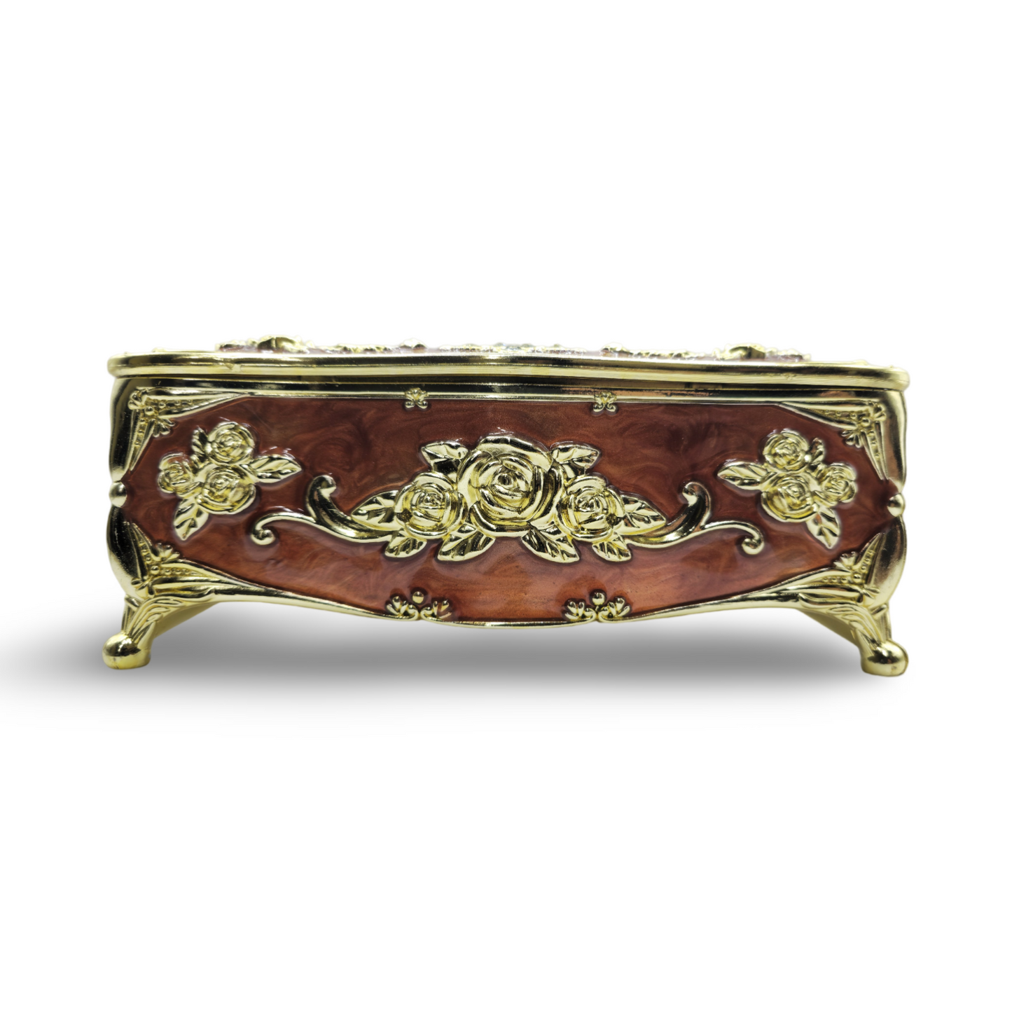 Decorative tissue storage box european style - brown & gold My Store