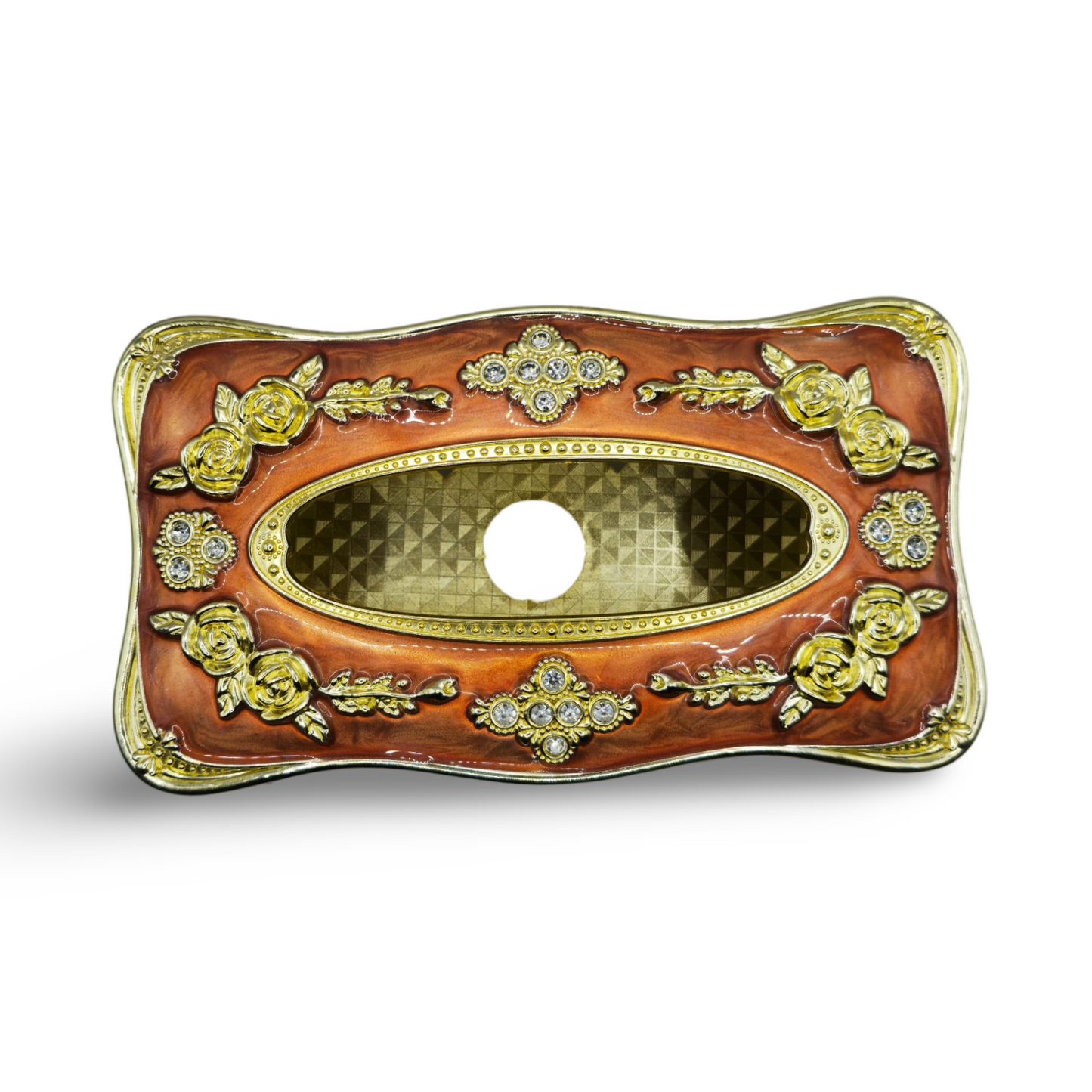 Decorative tissue storage box european style - brown & gold My Store
