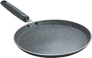 Prestige Omega Deluxe 25cm Granite Dosa Tawa|Non-Stick with 5 Layers Coating|Dishwasher Safe|Stainfree Interior|Gas & Induction Compatible| Prestige