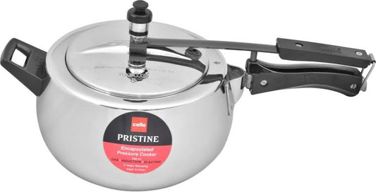 Cello Pristine 6.5Ltrs Encapsulated Pressure Cooker - Induction compatible Cello
