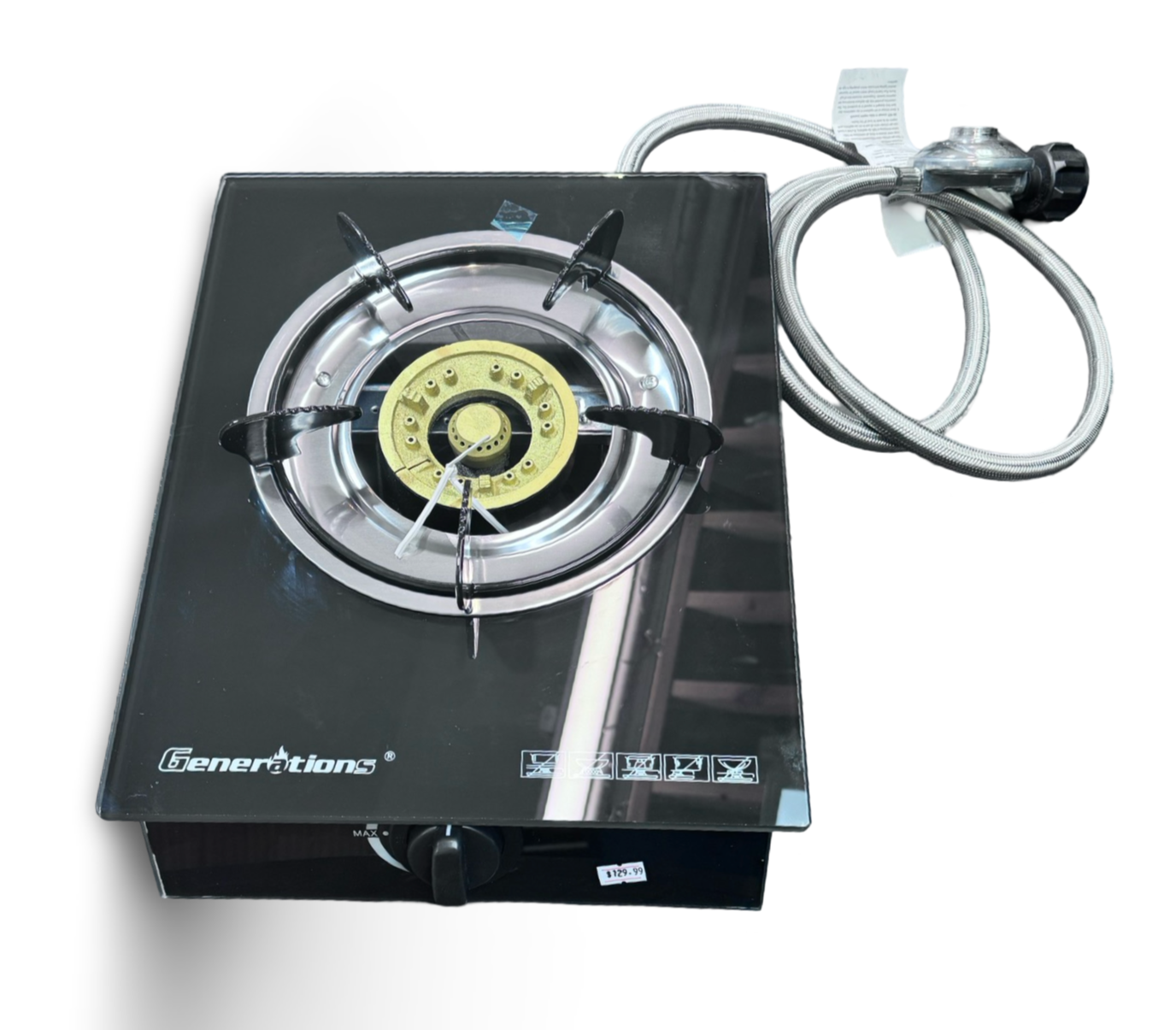 1 Burner Glass Indoor Stove Auto ignition - NZ Gas safety compliant. Boss Gas / Generation