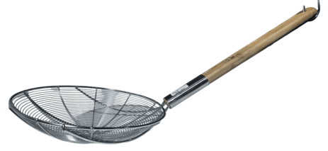 Zhong`s  Ss Wire Stainer 30cm Bf With Wooden holder Zhong's