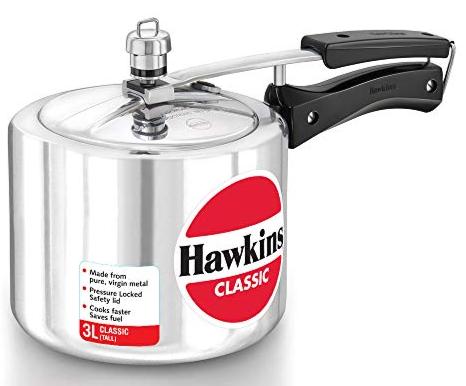 Hawkins 3 Litres Classic Aluminum Pressure Cooker CL3T Hawkins