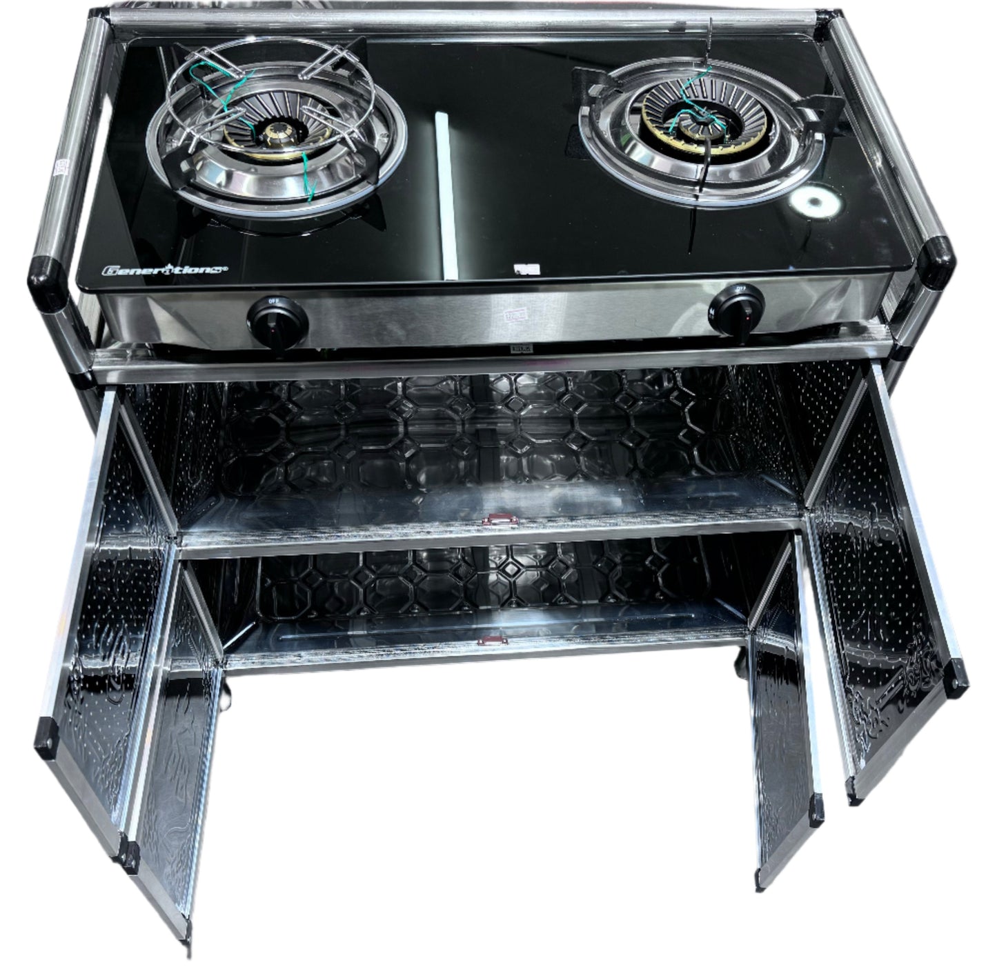 Gas Burner Stand 31" X 31" X 16" with storage GuruMart