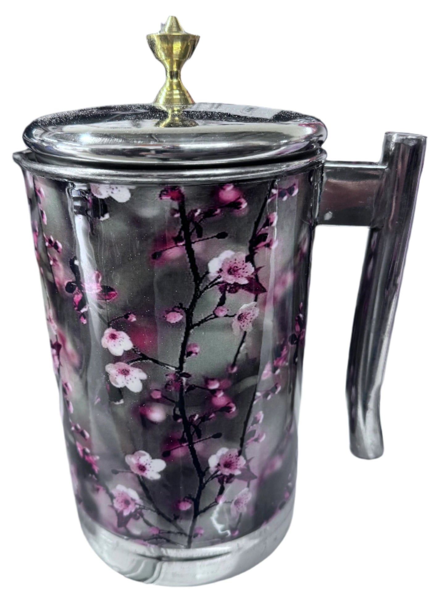 V.I.P Stainless Steel Balisto Water Jug Red & Black Flowers VIP