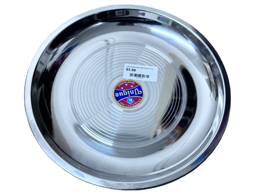 Unique Stainless Steel Round Plate 21.5cm Unique