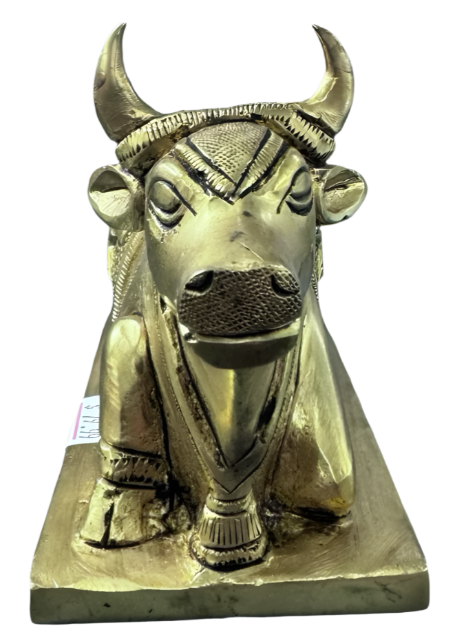 Brass Nandi : Length14cm X Height 9cm X Widht 6cm GuruMart