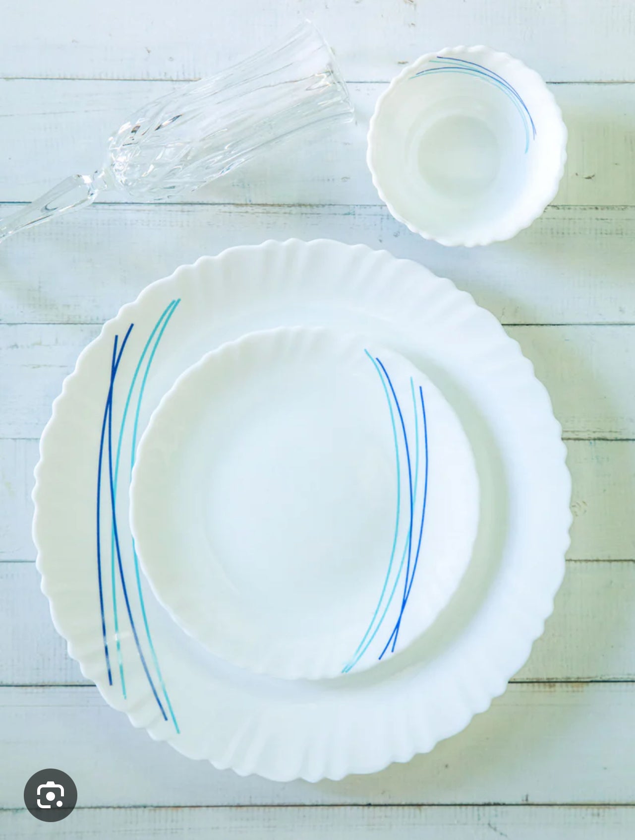 Cello Dazzle Dazzle 31pcs Opalware Dinnerset - Cool Lines Cello