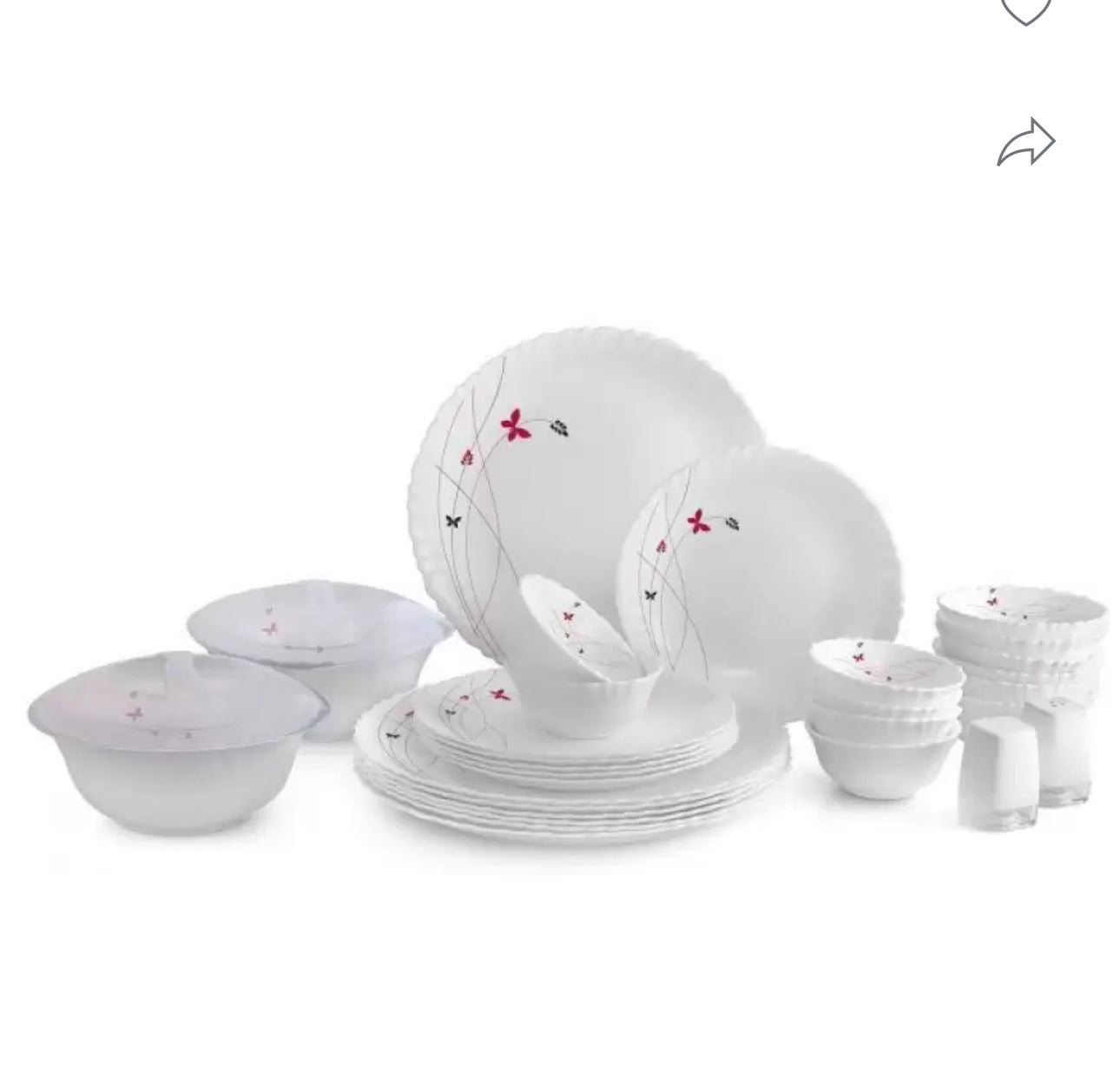 Cello Dazzle Dazzle 31pcs Opalware Dinnerset - Lush Fiesta Cello