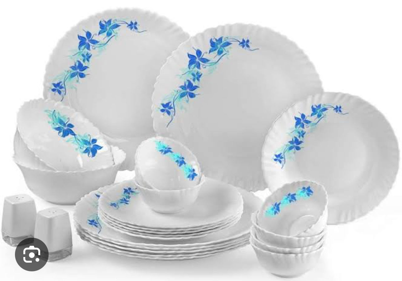 Cello Dazzle Dazzle 31pcs Opalware Dinnerset - Blue Swirl Cello