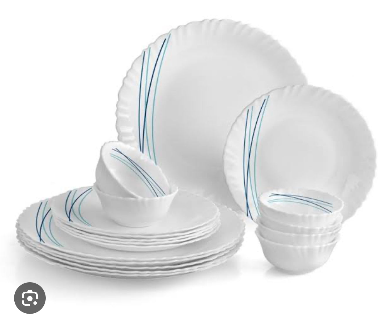 Cello Dazzle Dazzle 31pcs Opalware Dinnerset - Cool Lines Cello