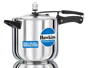 Hawkins Stainless Steel 6 Litre Induction Compatible Pressure Cooker - HSS60 Hawkins