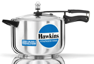 Hawkins Stainless Steel 5 Litre Induction Compatible Pressure Cooker - HSS50 Hawkins