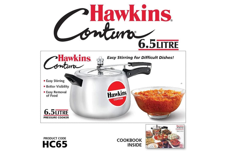 Hawkins Contura - 6.5 Litre Aluminium Inner Lid Pressure Cooker Hawkins