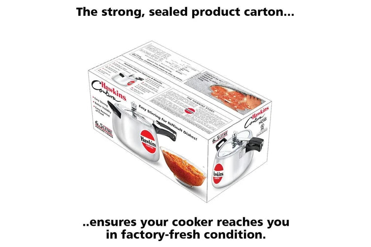 Hawkins Contura - 6.5 Litre Aluminium Inner Lid Pressure Cooker Hawkins