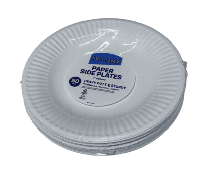 Supa Saver 50pcs Paper Side Plates 7" Supa Saver