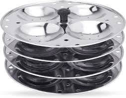 VINOD 4 PCS IDLI PLATES Only Vinod