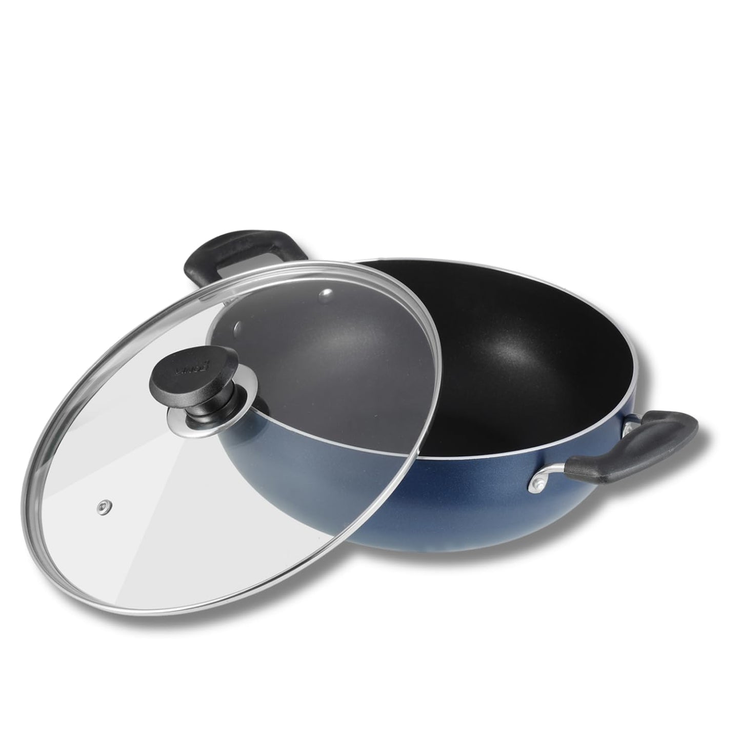 Edit Vinod Nonstick Kadhai 4.1L Zest 26cm with glass lid My Store