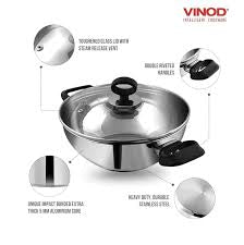 Edit Vinod Ss Kadai With Lid 22cm My Store