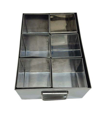 Commercial Masala Box Stainless Steel 23*33*11 cm - 6 compartments GuruMart