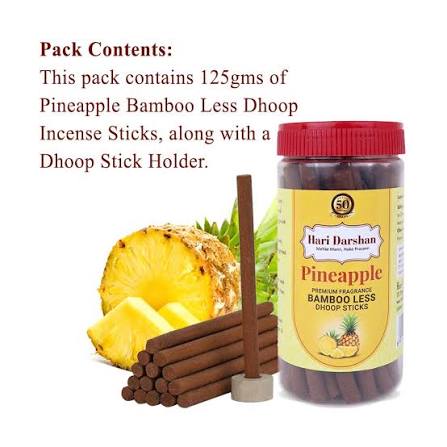 Hari Darshan Pineapple Bamboo Less Dhoop 125g Hari Darshan