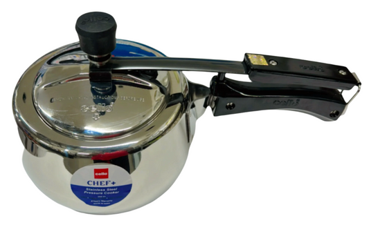 Cello Chef+ 3Ltrs Steel Pressure Cooker - Induction compatible Cello