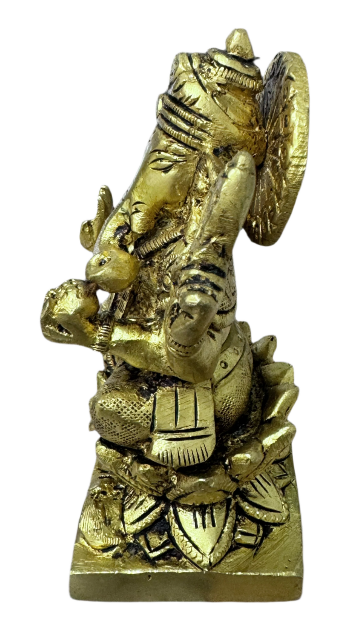 Brass Ganpati H11cm X L6cm X W5cm GuruMart