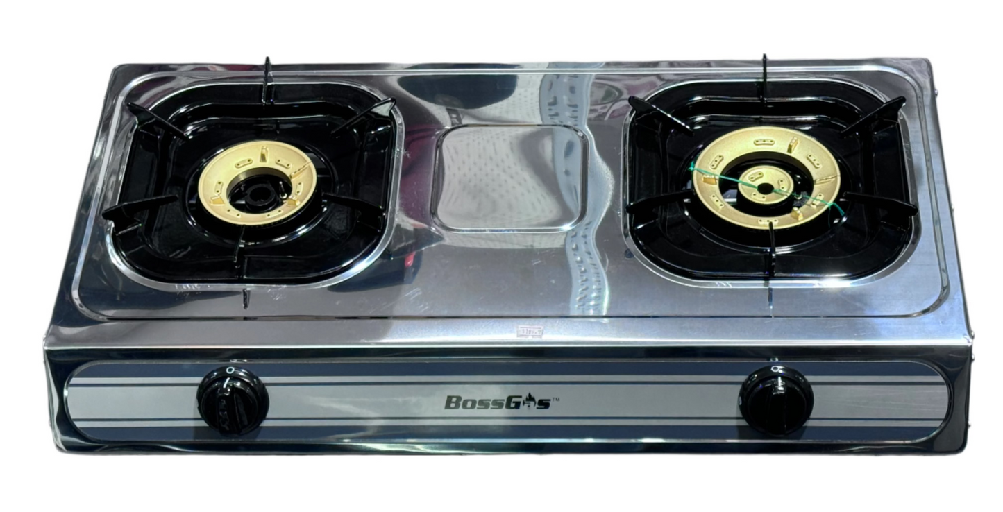 BOSS GAS Burner Indoor Stainless Steel Panel 2 - NZ GAS SAFETY COMPLIANT Boss Gas / Generation
