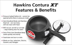 Hawkins Contura Xtra Thick Pressure Cooker 6.5L Induction Base - Black - CXT65 Hawkins