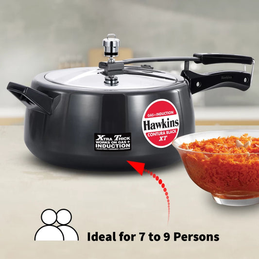 Hawkins Contura Xtra Thick Pressure Cooker 6.5L Induction Base - Black - CXT65 Hawkins