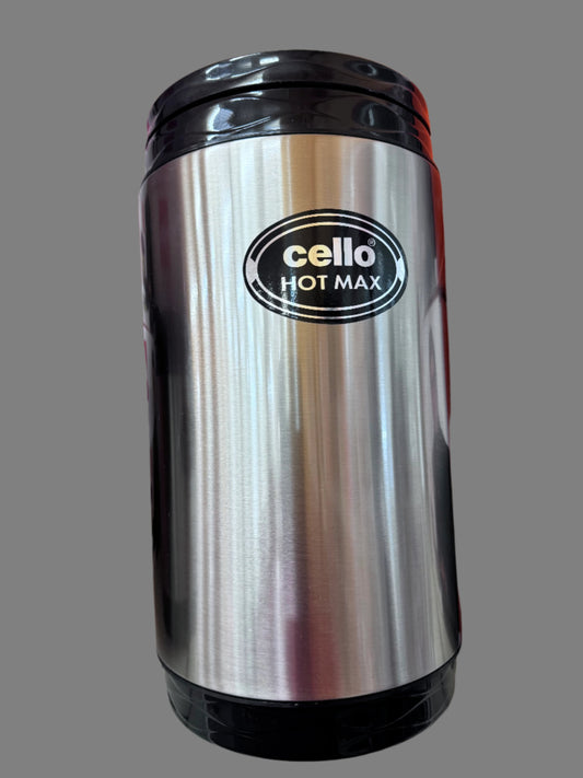 Cello Hot Max 5 Steel Insulated Lunch Carrier - Black Cello