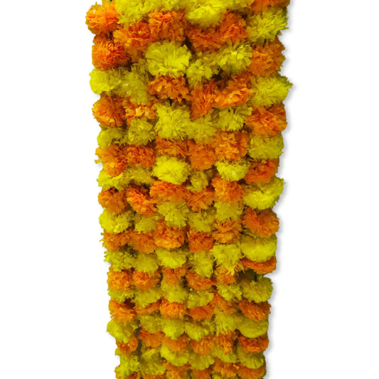 Marigold Artificial Flower Garland - Yellow & Orange - 1.4 meters My Store