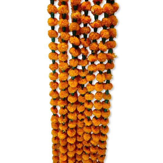 Marigold Artificial Flower Garland - Orange 1.35 Meters My Store