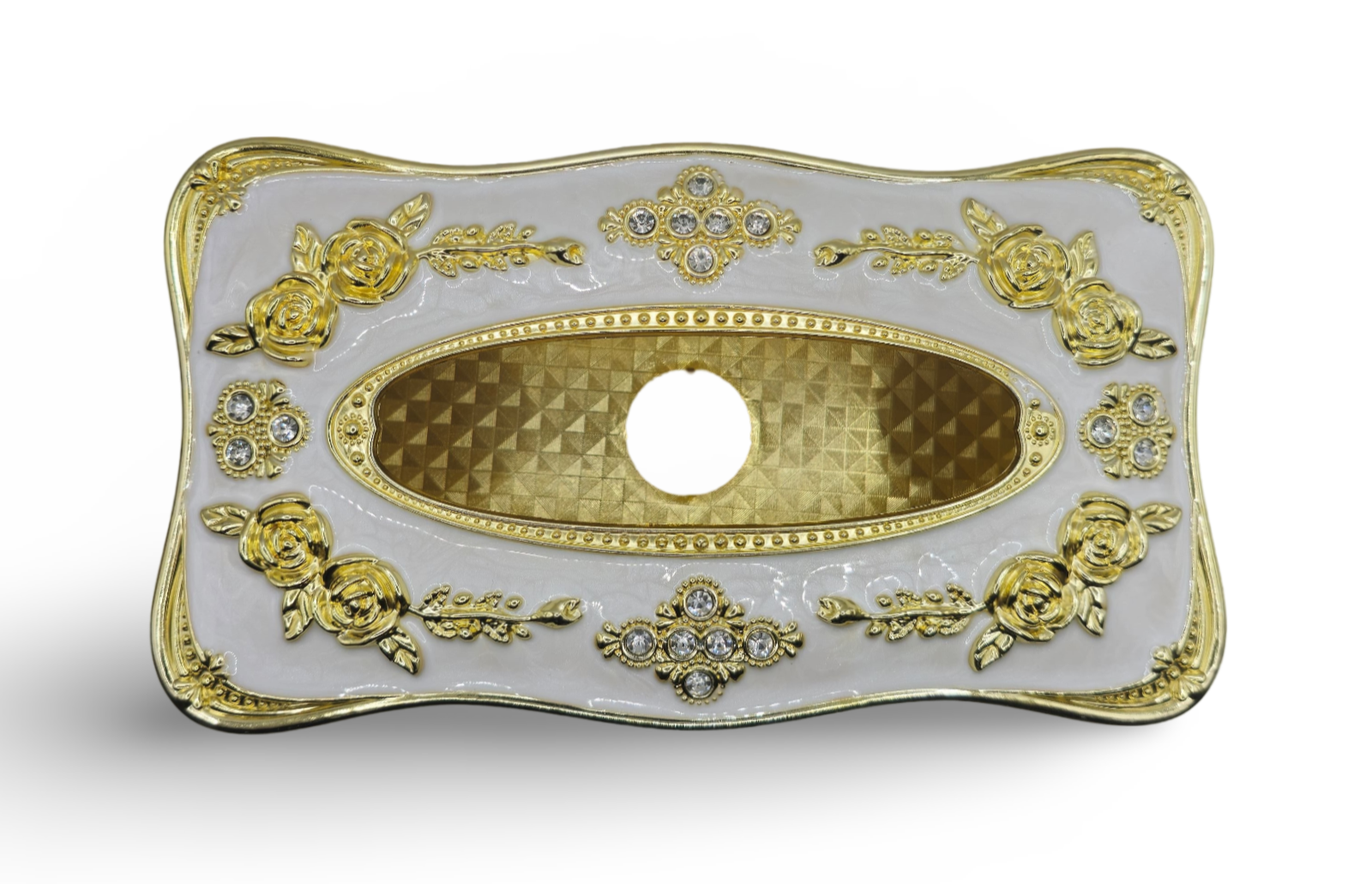 Decorative tissue storage box european style - white & gold My Store