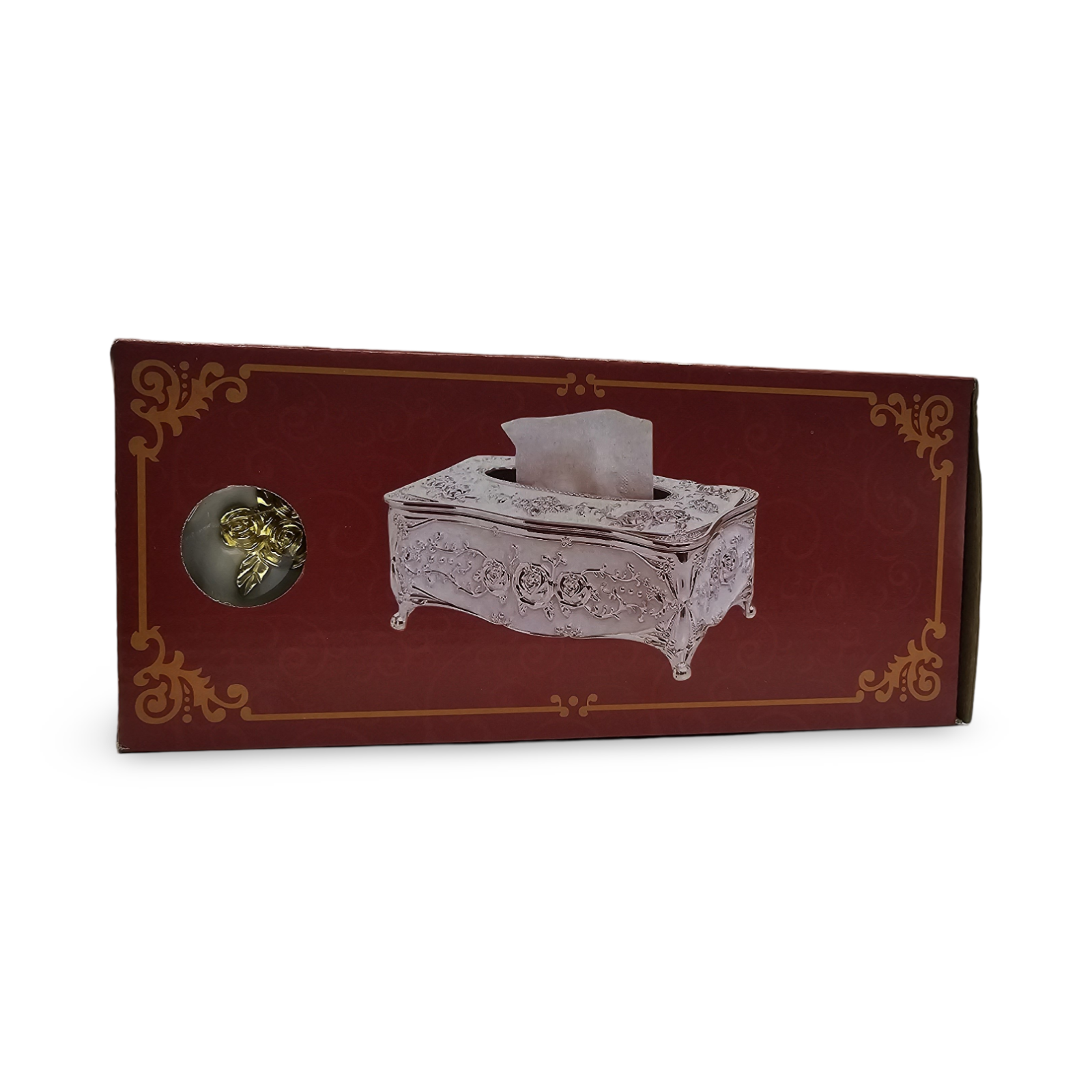 Decorative tissue storage box european style - red & gold My Store