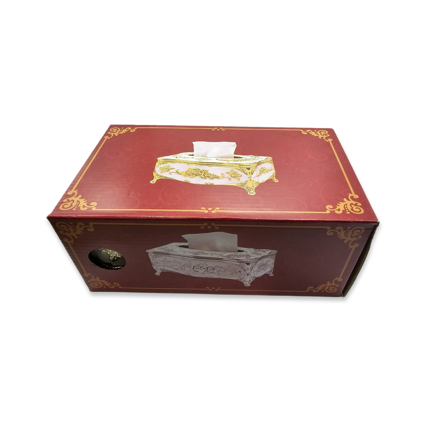 Decorative tissue storage box european style - red & gold My Store