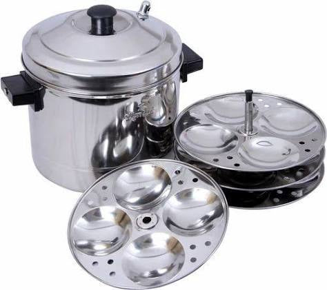 Kavitha Steel Idly Pot 4 Tiers (16 Idlis) gurumart.co.nz