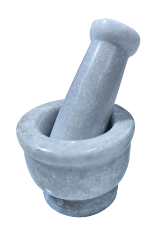 Mortar & Pestle White Marble Small 2" GuruMart