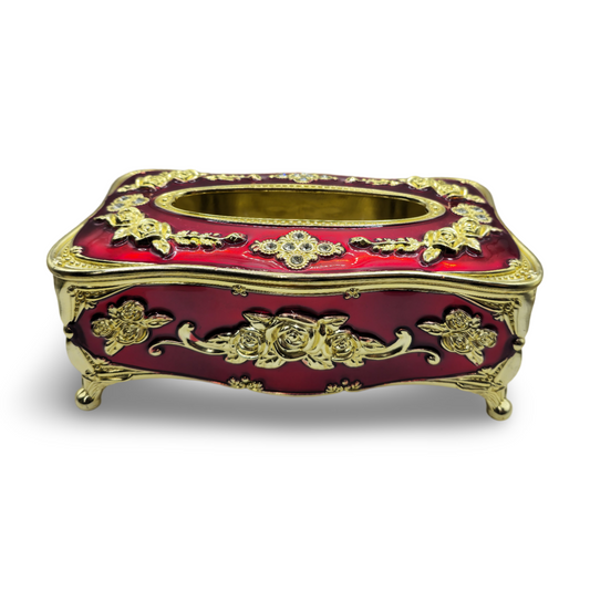 Decorative tissue storage box european style - red & gold My Store