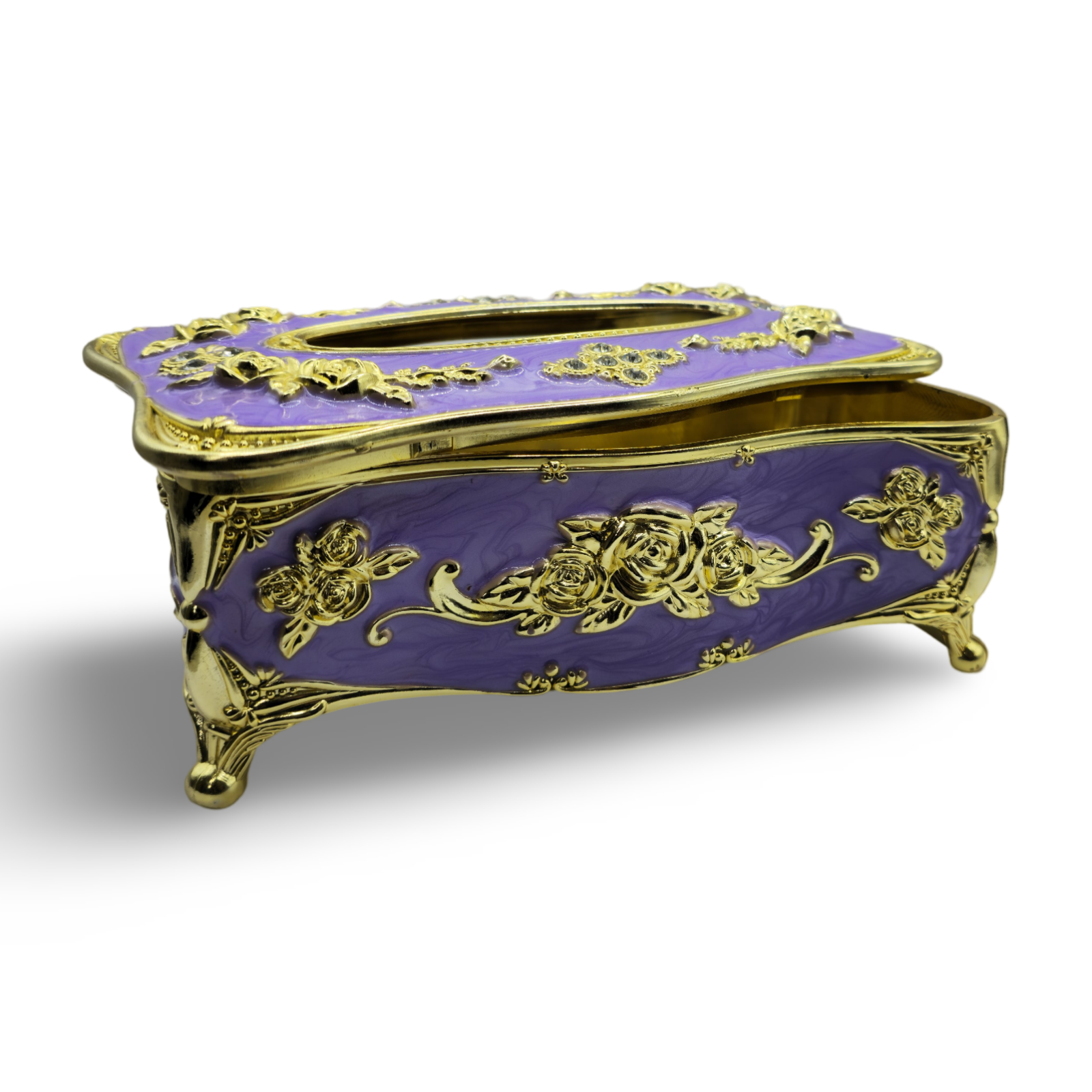 Decorative tissue storage box european style - Purple & Gold My Store