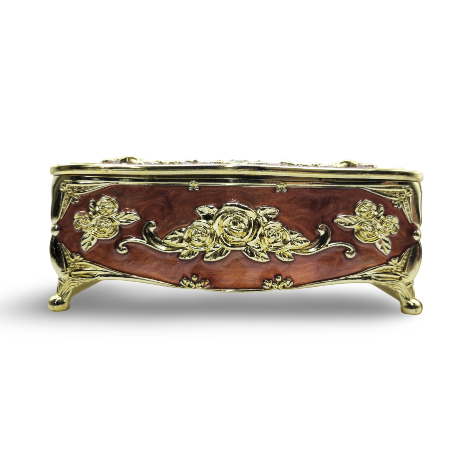 Decorative tissue storage box european style - brown & gold My Store