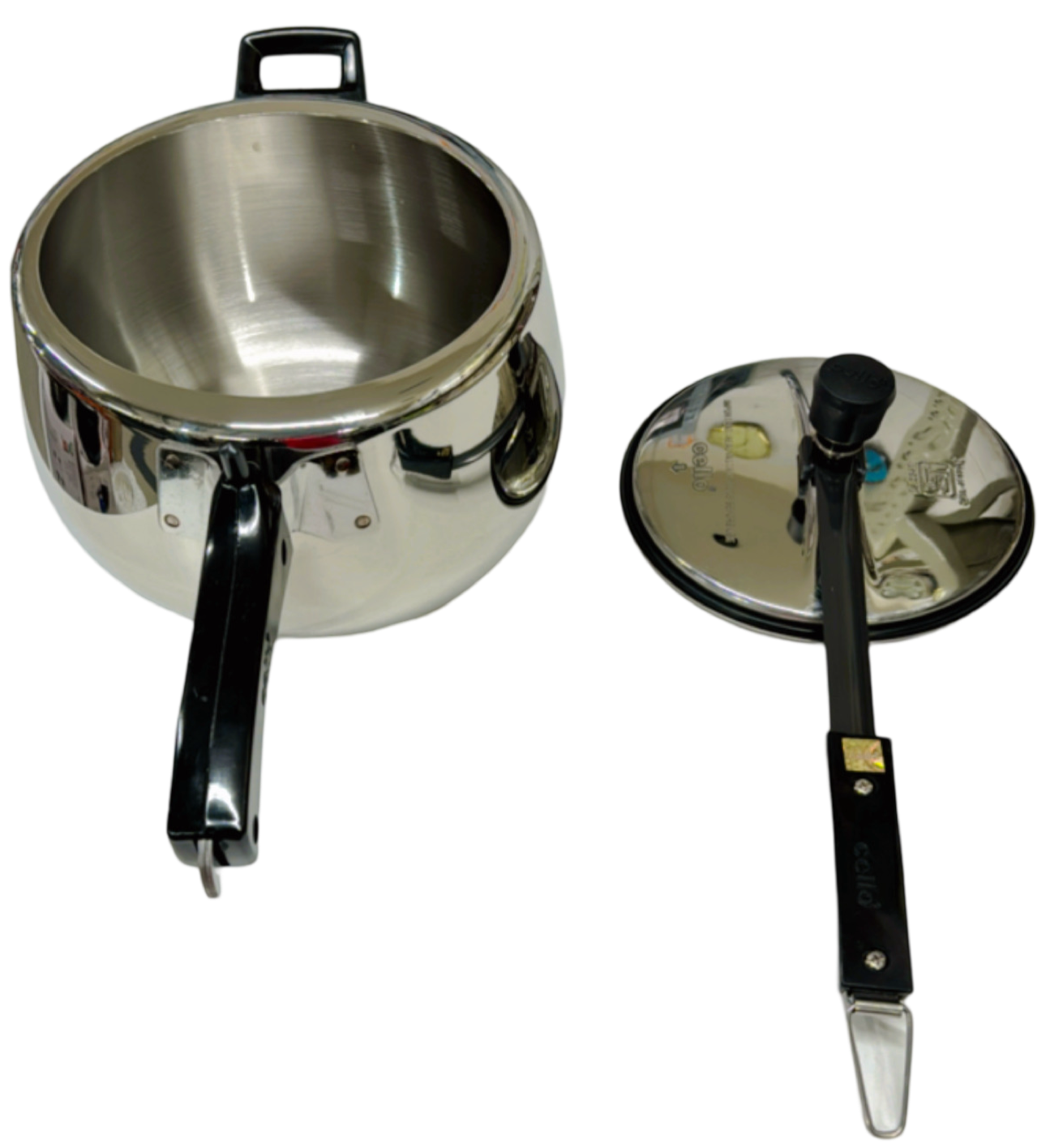 Cello Chef+ 5Ltrs Steel Pressure Cooker - Induction compatible Cello