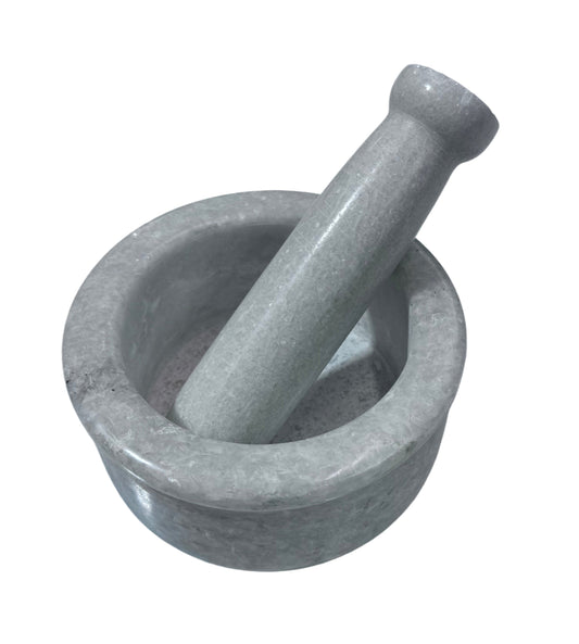 Mortar & Pestle White Marble Big 3.5" GuruMart