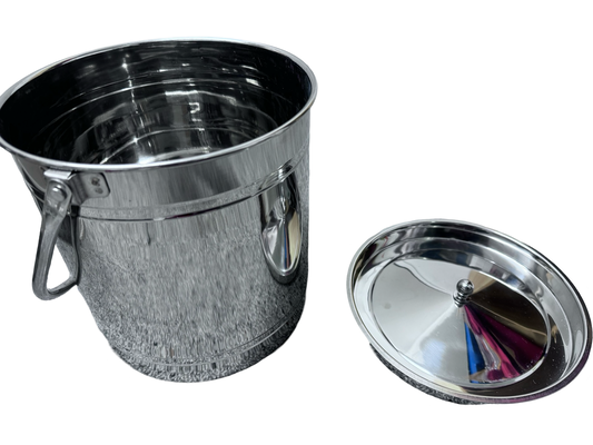 Nitnem Virgo Stainless Steel Canister with Handle & Lid - 3.5 liters Nitnem