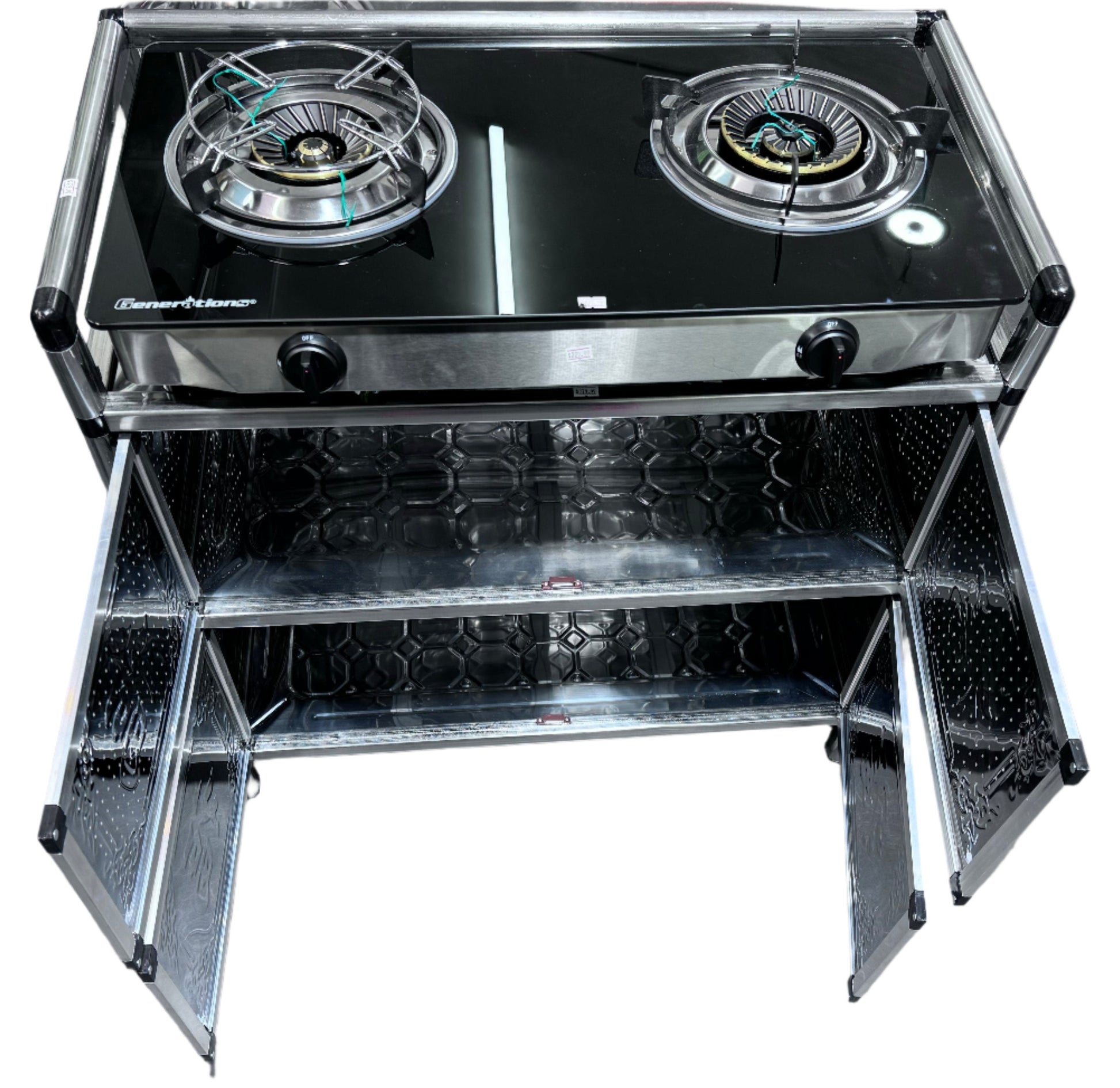 Gas Burner Stand 31" X 31" X 16" with storage GuruMart