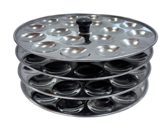 Vinod Stainless Steel 4pcs Idli Plates (Mini) gurumart.co.nz