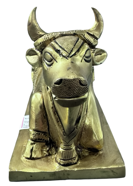 Brass Nandi : Length14cm X Height 9cm X Widht 6cm GuruMart